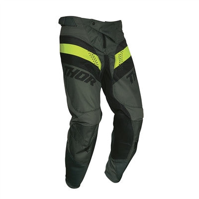 Thor 2021 Pulse Racer Pant - Army Green/Acid