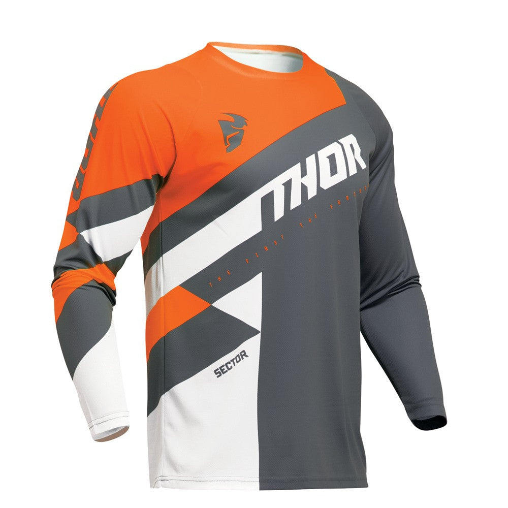 Thor 2024 Sector Checker Jersey - Charcoal/Orange