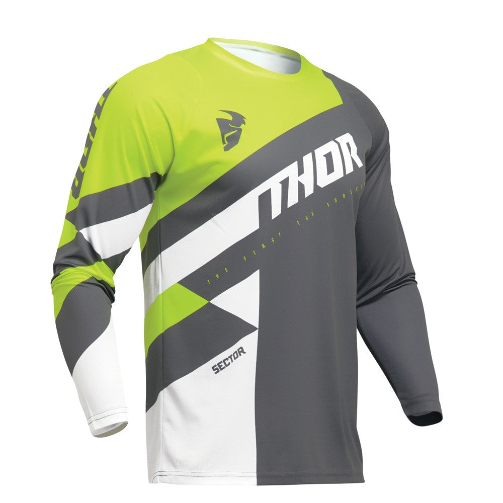 Thor 2024 Sector Checker Jersey - Gray/Acid