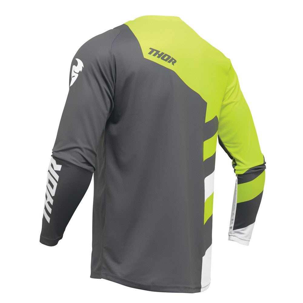 Thor 2024 Youth Sector Checker Jersey - Gray/Green
