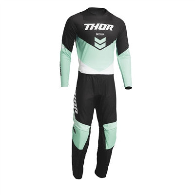 Thor Youth Sector Chev Jersey and Pant Combo Black/Mint