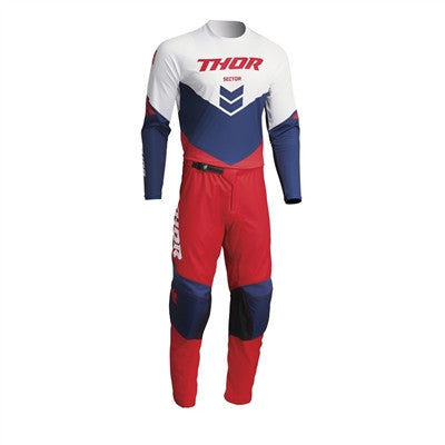 Thor Youth Sector Chev Jersey and Pant Combo Red/Navy