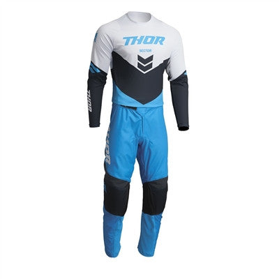 Thor Youth Sector Chev Jersey and Pant Combo Blue/Midnight