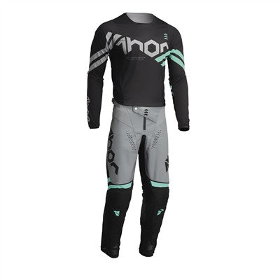Thor Youth Pulse Cube Jersey and Pant Combo Black/Mint
