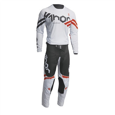 Thor Youth Pulse Cube Jersey and Pant Combo Grey/Orange