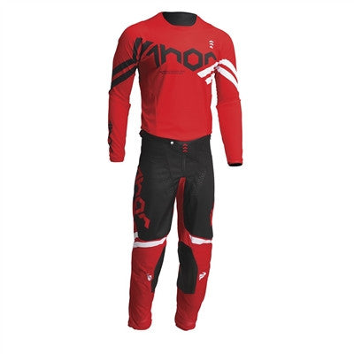 Thor Youth Pulse Cube Jersey and Pant Combo Red/White
