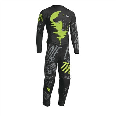 Thor Youth Pulse Counting Sheep Jersey and Pant Combo Charcoal/Acid