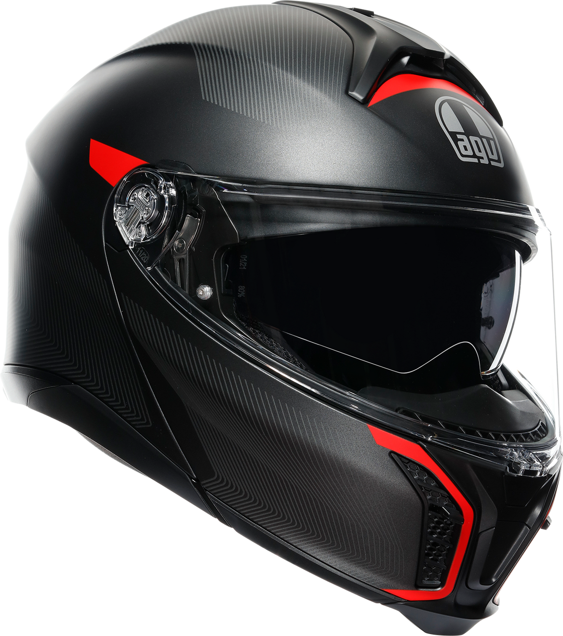 AGV Tourmodular Helmet Frequency Matte Gunmetal/Red