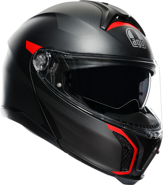 AGV Tourmodular Helmet Frequency Matte Gunmetal/Red