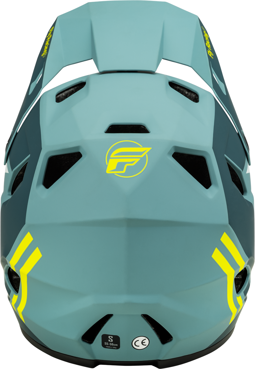 FLY Racing 2025 Youth Rayce Bicycle Helmet Matte Blue Stone/Hi-Vis