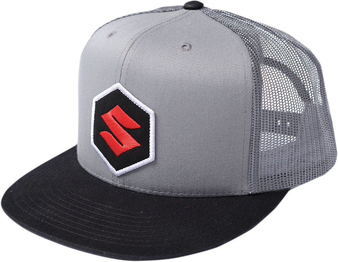 Factory Effex Suzuki Mark Snapback Hat Grey-Black