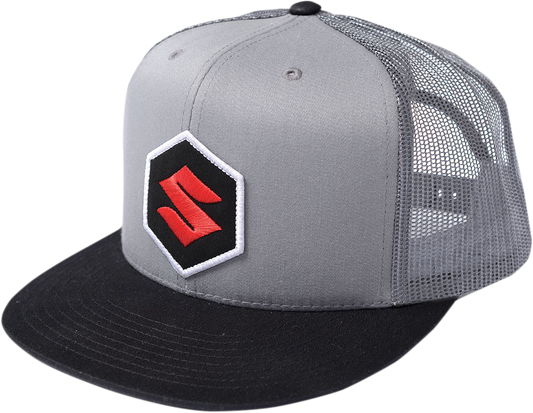 Factory Effex Suzuki Mark Snapback Hat Grey-Black