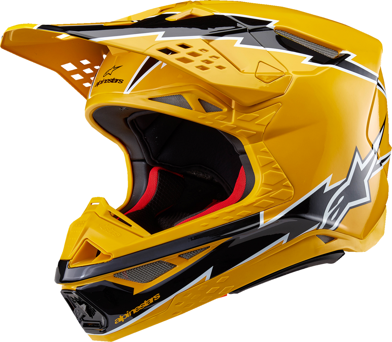Alpinestars 2024 Supertech M10 Ampress MIPS Helmet - Gloss Black/Yellow