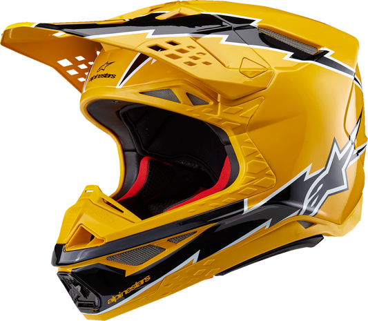 Alpinestars 2024 Supertech M10 Ampress MIPS Helmet - Gloss Black/Yellow