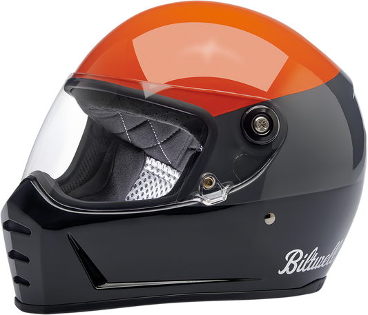 Biltwell Lane Splitter Full Face Helmet Gloss Podium Orange/Gray/Black