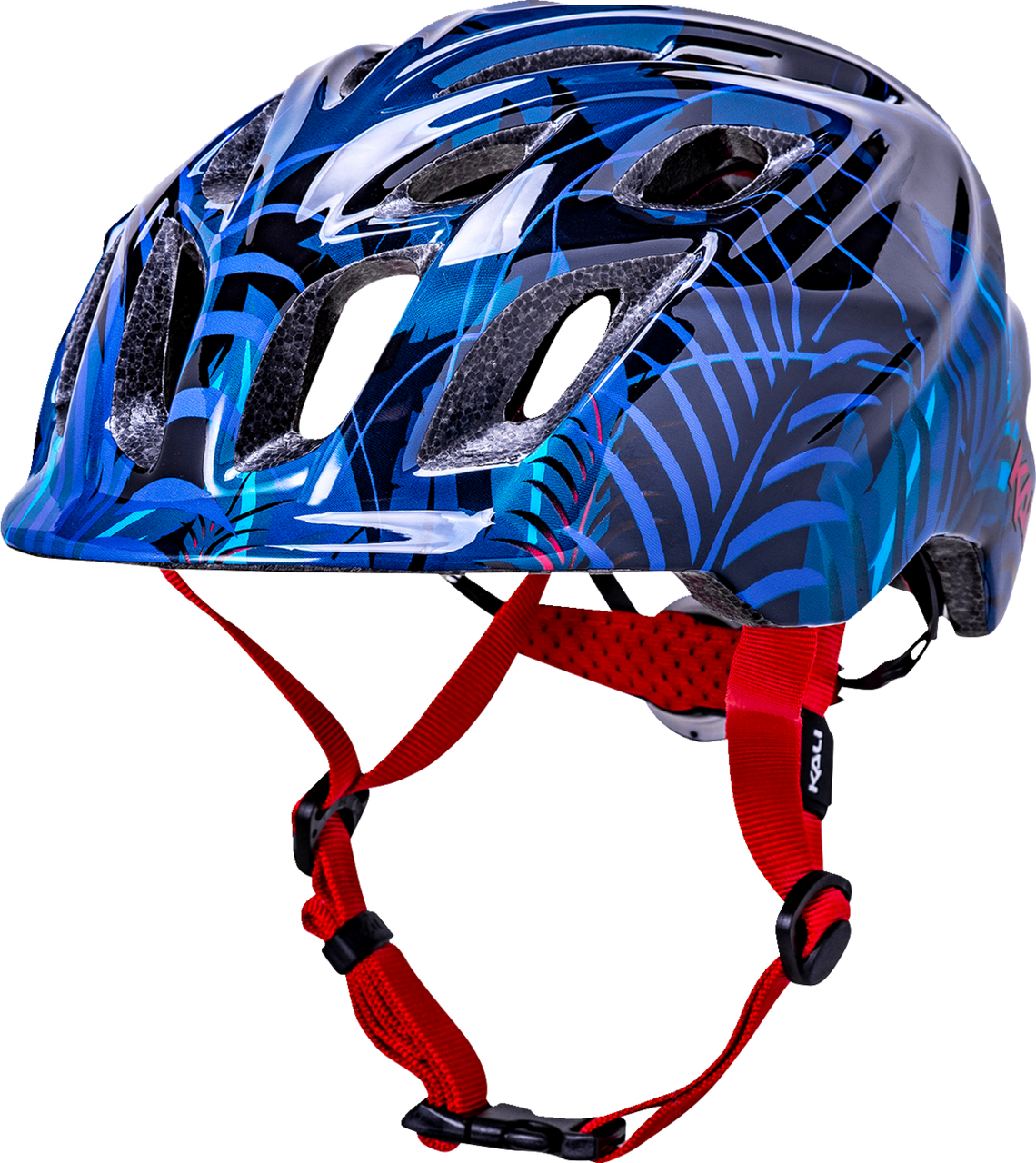 Kali Child Chakra Lighted Jungle Bicycle Helmet Jungle Gloss Blue