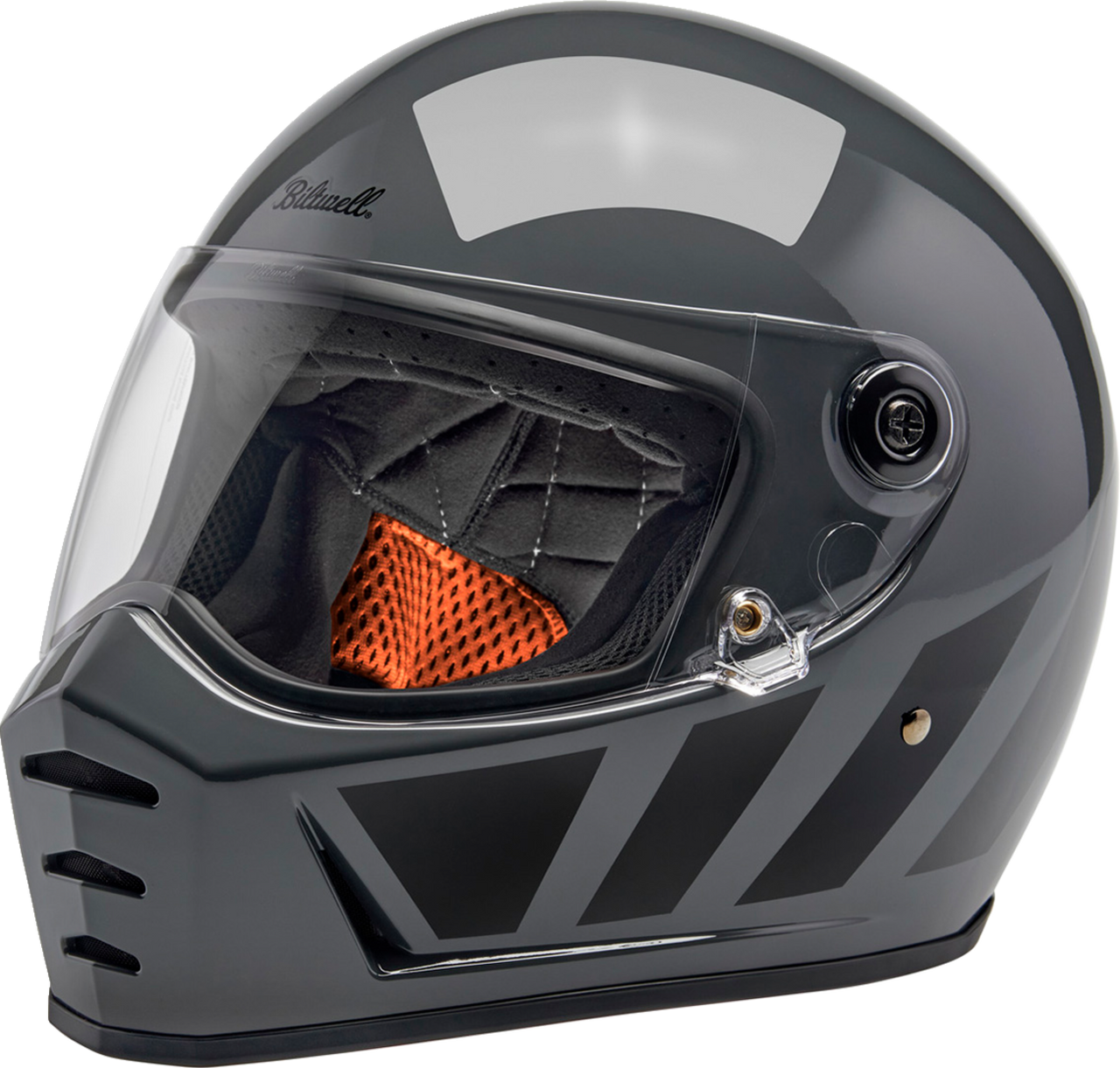 Biltwell Lane Splitter Full Face Helmet Storm Gray Inertia