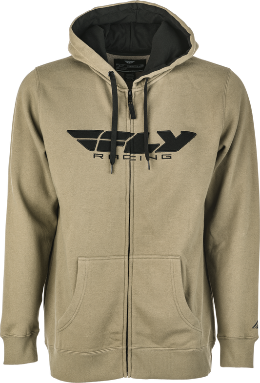 FLY Racing FLY Corporate Zip Up Hoodie Tan/Black