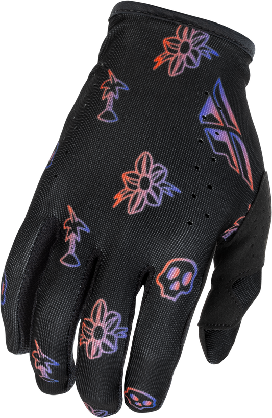 FLY Racing 2026 Youth Lite Outline Gloves Black/Red/Purple