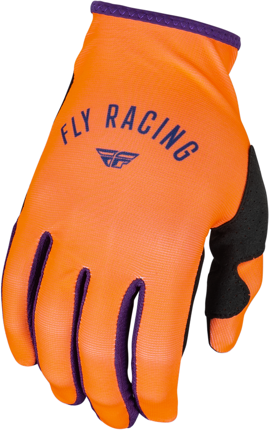 FLY Racing 2025 Womens Lite Gloves Deep Purple/Wht/Neon Coral
