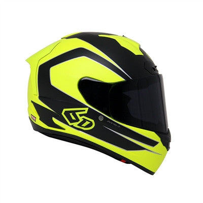 6D 2017 ATS-1 Matte Full Face Helmet - Hi Viz Yellow