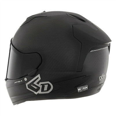 6D ATS-1R Solid Full Face Helmet - Matte Black