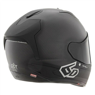 6D ATS-1R Solid Full Face Helmet - Matte Black