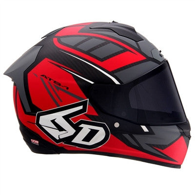 6D ATS-1R Rogue Full Face Helmet - Matte Red Grey