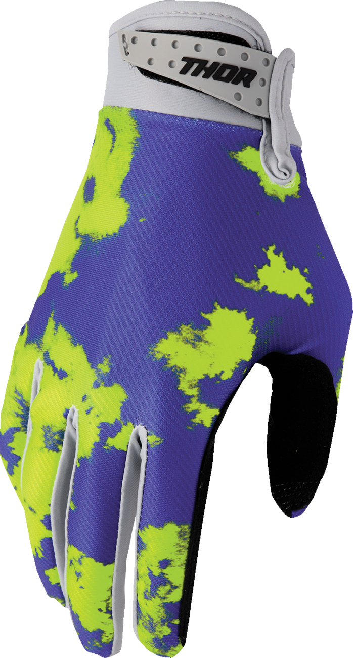 Thor 2026 Youth Launchmode Bleach Gloves Gray/Acid