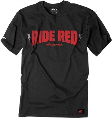 Factory Effex Honda Ride Red Bolt T-Shirt - Black