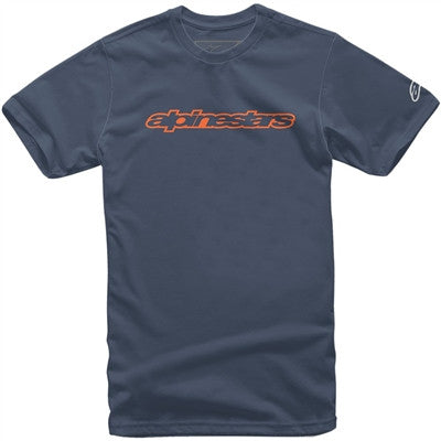 Alpinestars Wordmark Tee - Navy/Orange/Grey