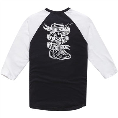 Alpinestars Booted Premium Raglan Tee - Black/White