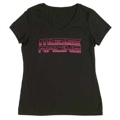 Moose Racing Womens Specter V-Neck Tee - Black