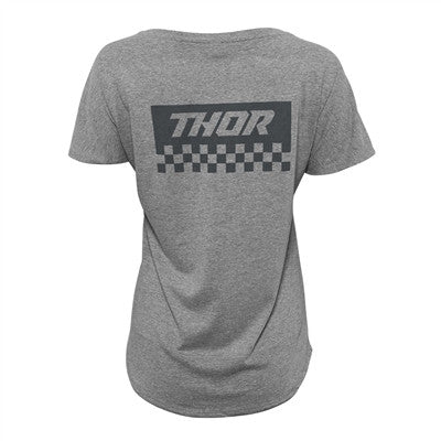 Thor Womens Checkers Tee - Grey