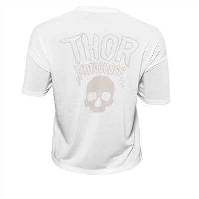Thor Womens Metal Crop Tee - White