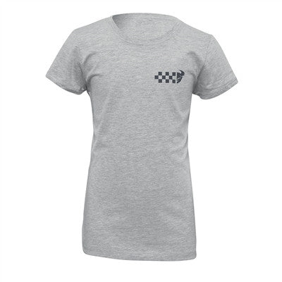 Thor Youth Girls Checkers Tee - Grey