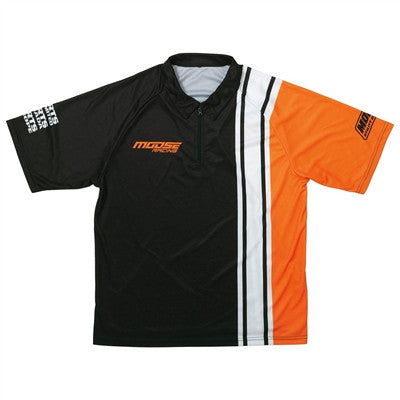 Moose Racing Pit Shirt - Black/Orange/White