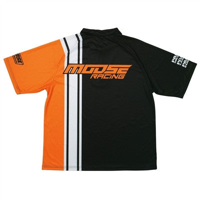 Moose Racing Pit Shirt - Black/Orange/White