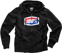 100% 2017 Official Full-Zip Hoody - Black