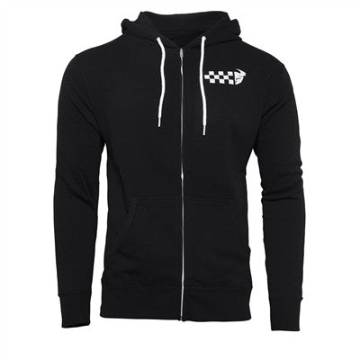 Thor Checkers Zip-Up Hoodie - Black