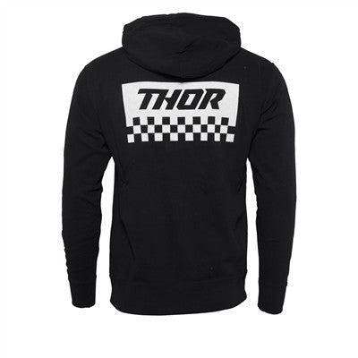 Thor Checkers Zip-Up Hoodie - Black
