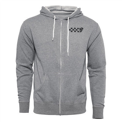 Thor Checkers Zip-Up Hoodie - Grey
