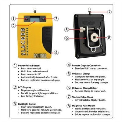 Motool Slacker V3 Digital Sag Scale for Street, Adventure or Off-Road bikes