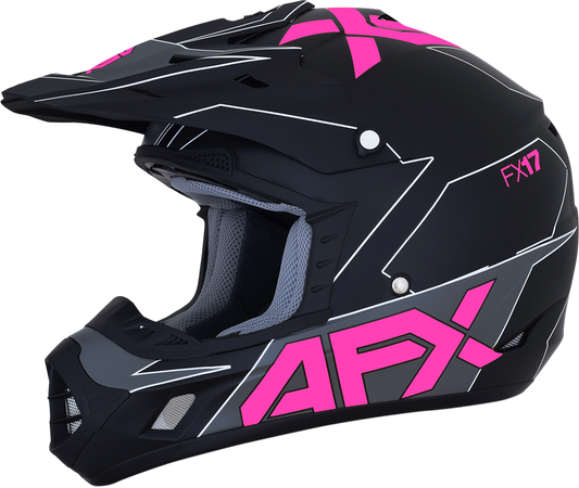 AFX FX-17 Offroad Helmet Aced Matte Black/Pink