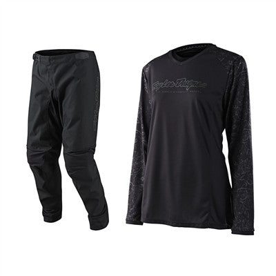 Troy Lee Designs 2022 Womens GP Floral Black Jersey Pant Combo