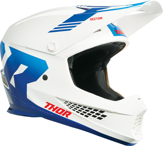 Thor Sector 2 Carve Helmet - White/Blue