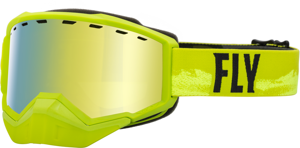 FLY RACING - 37-50082 - FOCUS SNOW GOGGLE GREEN/BLACK W/ GOLD MIRROR/YELLOW LENS