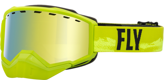 FLY RACING - 37-50082 - FOCUS SNOW GOGGLE GREEN/BLACK W/ GOLD MIRROR/YELLOW LENS
