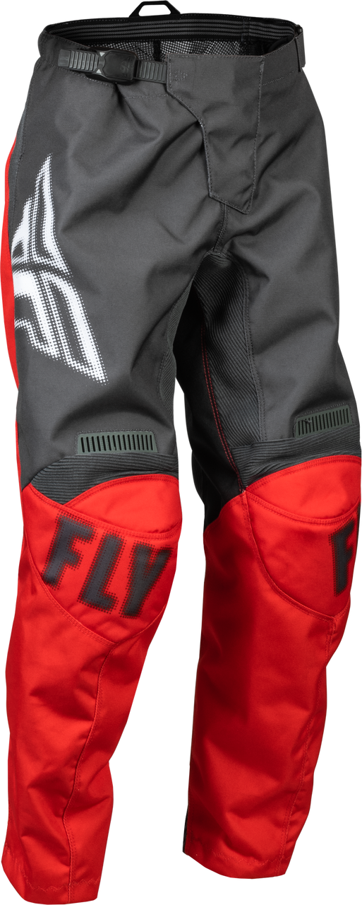 FLY Racing 2023 Youth F-16 Pants Grey/Red