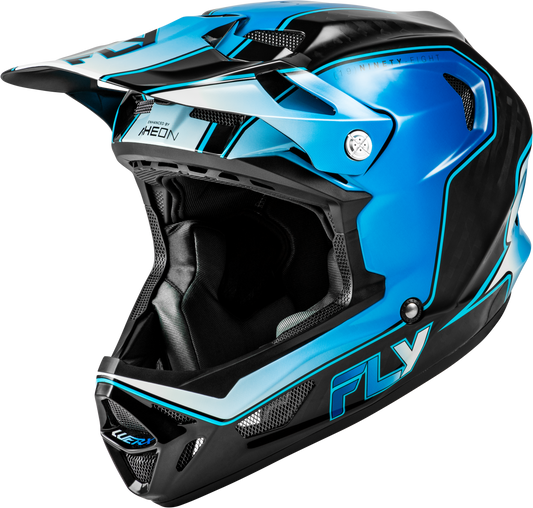 FLY Racing 2026 Werx-R Flow Carbon Helmet Black Carbon/Blue/White
